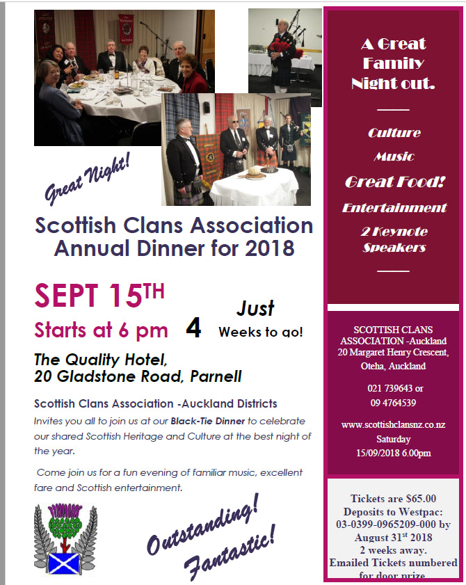 Scottish Clans Association Dinner 2018