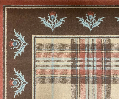 Tartan Floor Rugs, Thistle Border