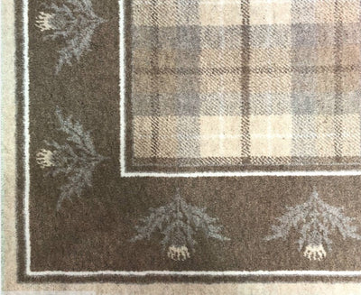 Tartan Floor Rugs, Thistle Border