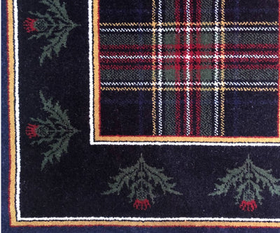 Tartan Floor Rugs, Thistle Border