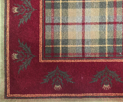 Tartan Floor Rugs, Thistle Border