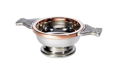 Pewter Quaich - Copper Rim
