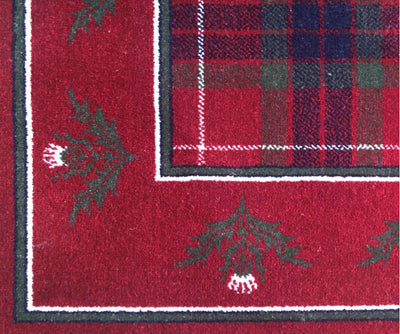 Tartan Floor Rugs, Thistle Border