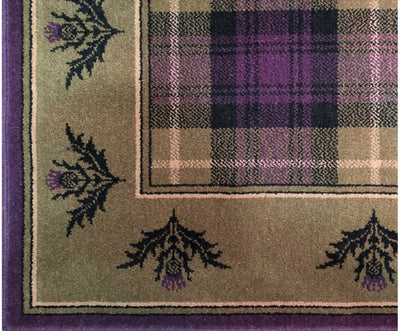 Tartan Floor Rugs, Thistle Border