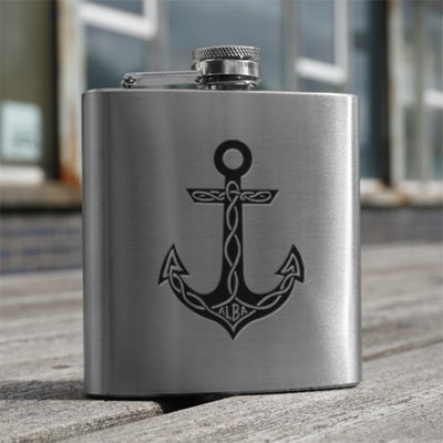 6oz Stainless Steel Hip Flask (Scottish designs)