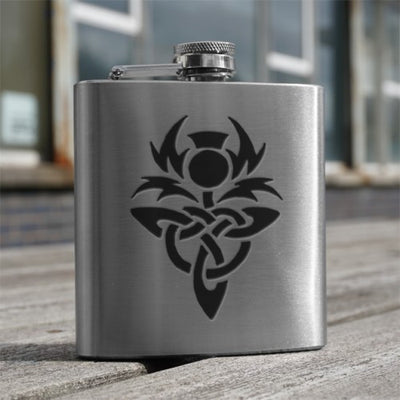 6oz Stainless Steel Hip Flask (Scottish designs)