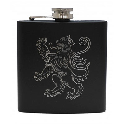 6oz Matt Black Hip Flask (Scottish designs)