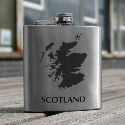 6oz Stainless Steel Hip Flask (Scottish designs)