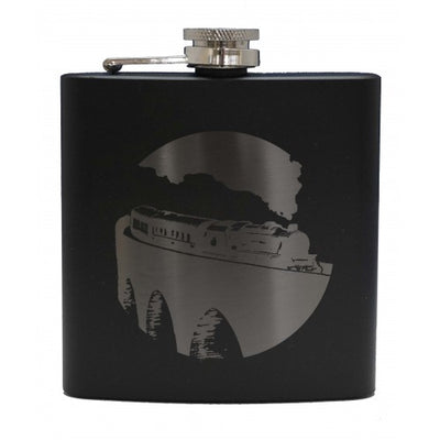 6oz Matt Black Hip Flask (Scottish designs)