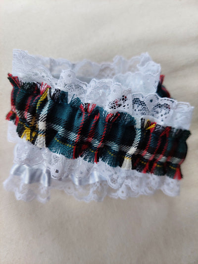 Garter with Tartan Trim
