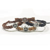 Celtic Leather Wristband, muted