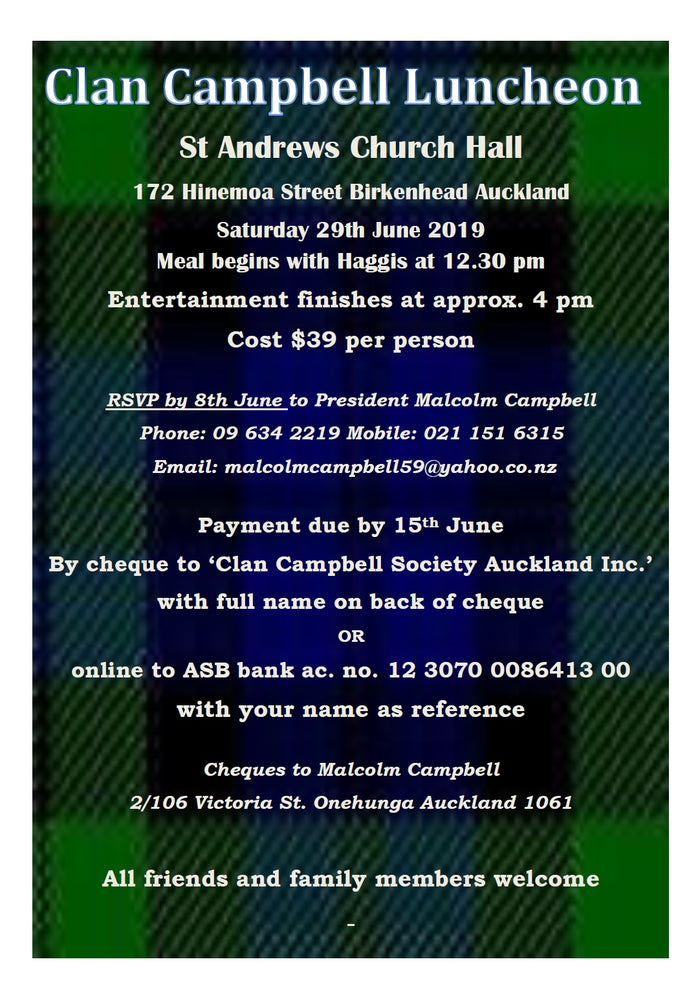 Clan Campbell Luncheon