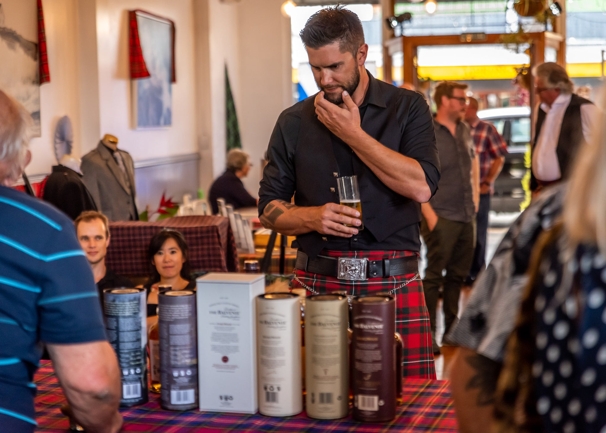 Ryan viewing Balvenie Whisky - photo Scott Cushman