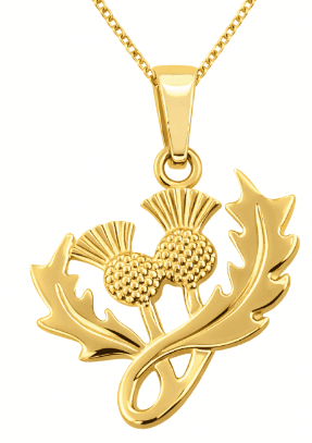 Scottish Thistle Gold Pendant 0639G