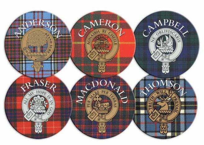 Clan Crest Round Coasters