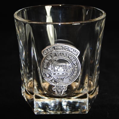 Clearance - Whisky "Rocks" Glasses with Colquhoun Clan Crest