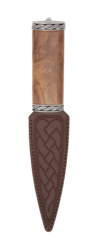 Red Shisham Wood Celtic Sgian Dubh, Plain Top