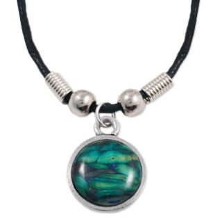 Unisex Pewter Thong Pendant.