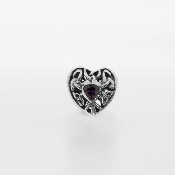 Bead Charm, Celtic Knot Heart (2)