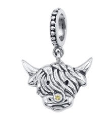 Bead Charm, Highland Cow Dangle
