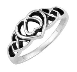 Celtic Heart Silver Ring 2413