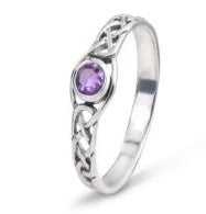 Celtic Silver Ring with Stone