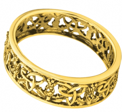 Outlander-Inspired Gold Ring 9642G