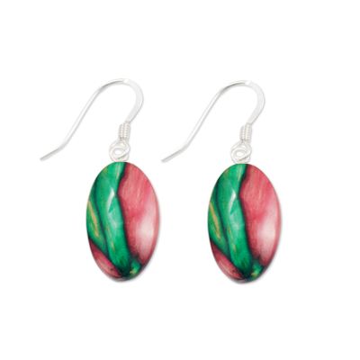 Small Oval Heather Earrings