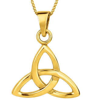 Small Trinity Knot Gold Pendant
