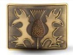 Brass Antique Thistle on Brass Antique