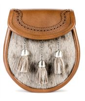 Brogue and Seal Skin Antique Sporran