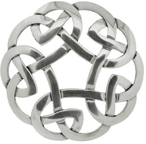 Plaid Brooch Celtic Interlace Plain (247)