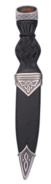 Celtic Matt Sgian Dubh With Stone Top