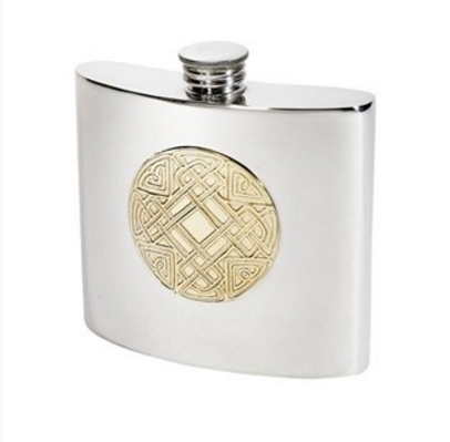 Celtic Gold Kidney Flask (6oz)