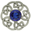 Plaid Brooch Celtic Interlace Antique with Stone