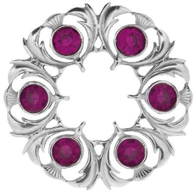 Dancer's Thistle Small Plaid Brooch (250)