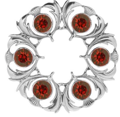 Dancer's Thistle Small Plaid Brooch (250)