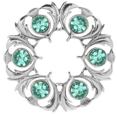 Dancer's Thistle Small Plaid Brooch (250)