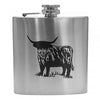 6oz Stainless Steel Hip Flask With Cups Gift Set (Scottish designs)