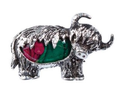 Highland Cow Pewter-Set Brooch