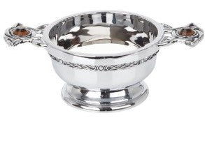 Chrome Plated Celtic Quaich
