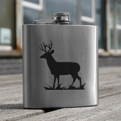 6oz Stainless Steel Hip Flask (Scottish designs)