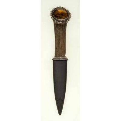 Stag Sgian Dubh with Stone Top