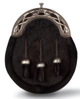 Antique Serpent on Black Pony Sporran