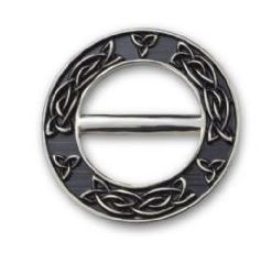 Celtic Knotwork Scarf Ring, large stainless steel