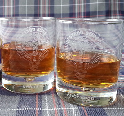 Whisky Glasses, Clan Crested