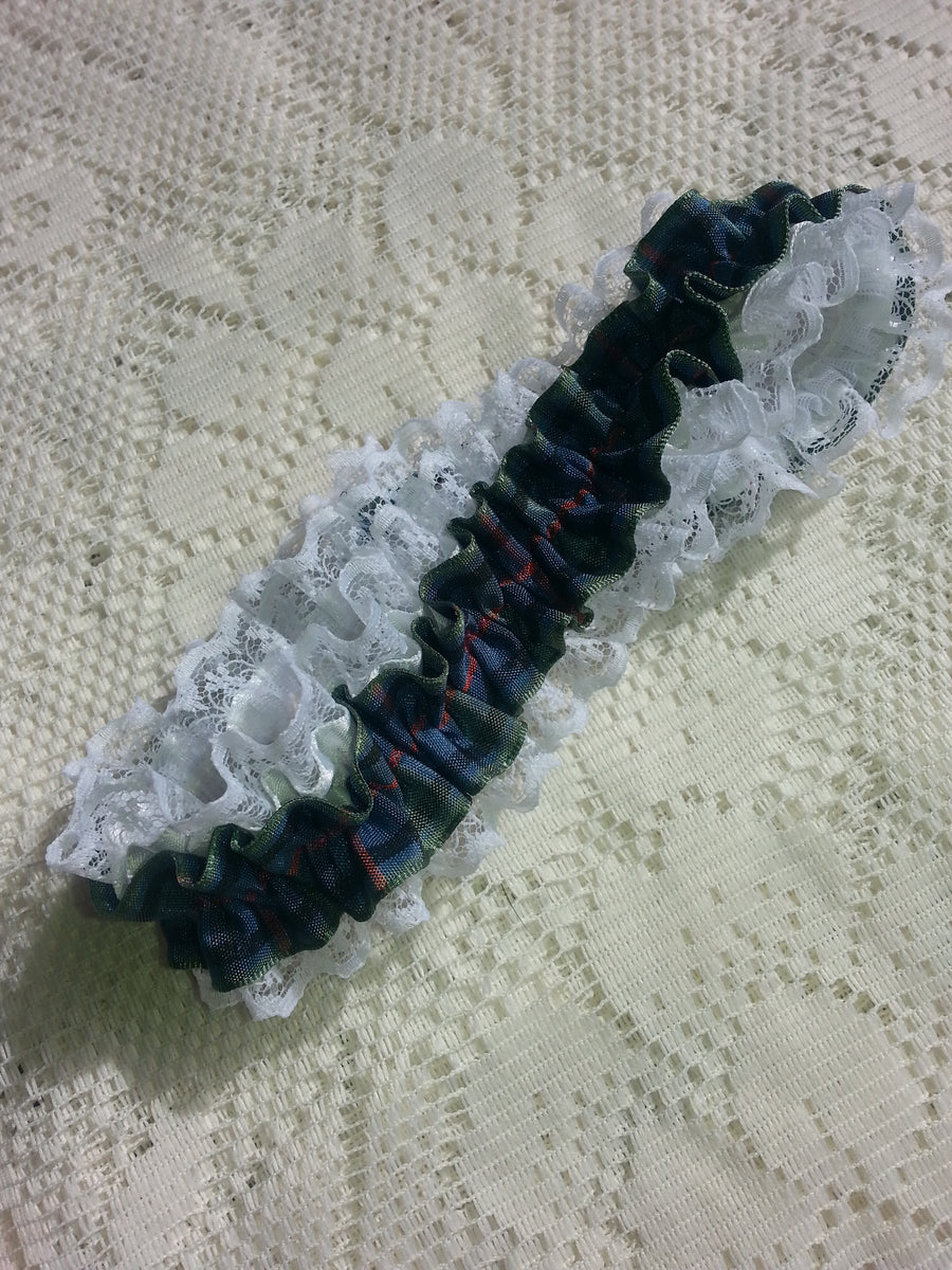 Garter with Tartan Trim