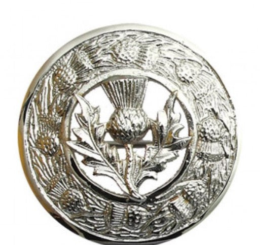 Plaid Brooch Thistle